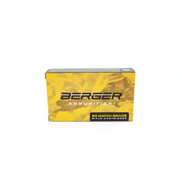 Berger 6.5mm Creedmoor 130gr Hybrid OTM Tactical 31021 — box front with two cartridges (box + two rounds)