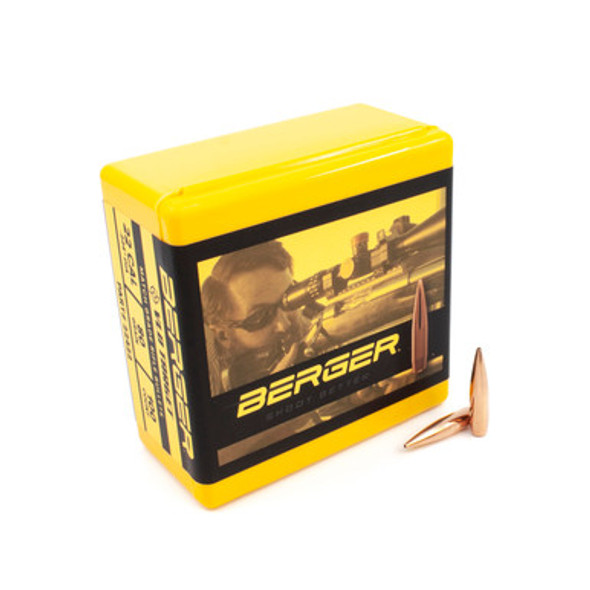 Berger .22 cal 80gr VLD Target — box front with two bullets (box + two bullets) Berger .22 cal 80gr VLD Target — box front with two bullets (box + two bullets)