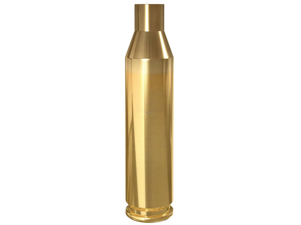 The image shows a single piece of Lapua brass for the .243 Winchester, designated with the product number 4PH6009. This brass casing is typically sold in a box containing 100 units. Lapua brass is renowned for its precision and reliability, making it a top choice for competitive shooters and hunters who require consistent performance. The .243 Winchester caliber is popular for its versatility in shooting sports, capable of handling both varmint and medium-sized game. The brass has a shiny golden finish, indicative of its high quality and the meticulous manufacturing standards of Lapua.