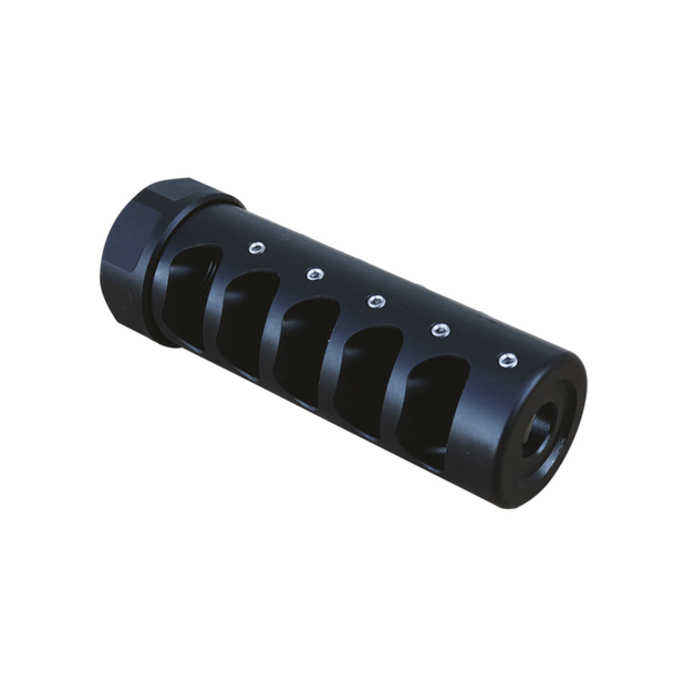 American Precision Arms - Gen 3 Self Timing Muzzle Brake, Fat Bastard, 5/8X24, 6mm, Stainless