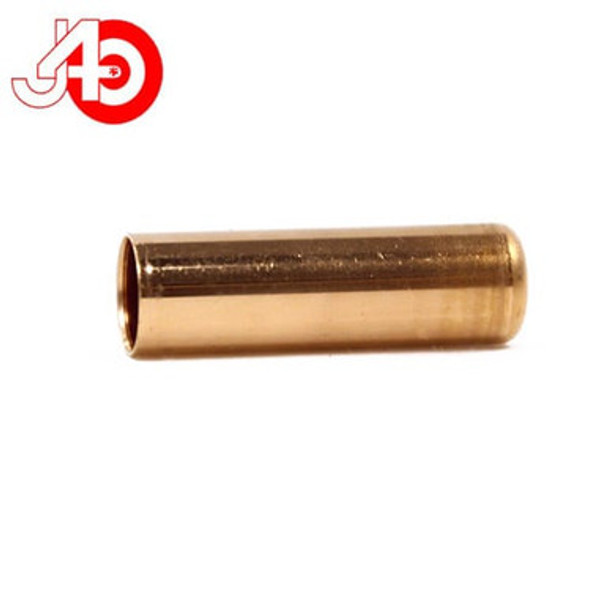 Copper bullet jacket with J4 Jackets logo, 7mm caliber, 1.440 inches long, quantity of 700 pieces.