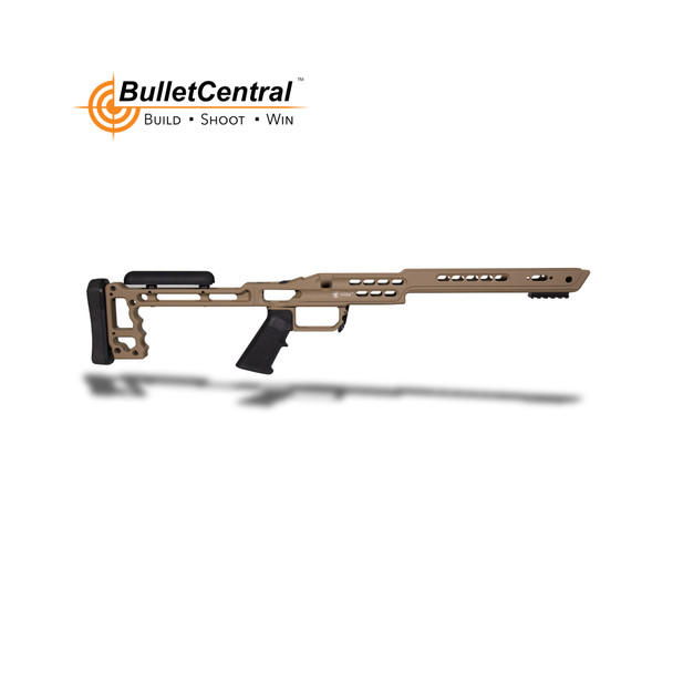 MasterPiece Arms - BA Ultra Lite Chassis, Rem LA Inlet, Right Hand, Flat Dark Earth