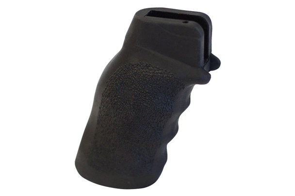 This image features the XLR Industries ERGO Tactical Deluxe Grip, an ergonomic rifle accessory designed to provide shooters with enhanced comfort and control. The grip's textured surface ensures a secure hold, reducing slippage and improving handling even in adverse conditions. Its contoured design is crafted to accommodate the hand naturally, allowing for prolonged use without discomfort. The grip is tailored for precision rifle chassis, facilitating better shot placement through improved shooter-rifle interface. Its design is a testament to XLR Industries' focus on providing high-quality, shooter-centered components for the modern marksman.