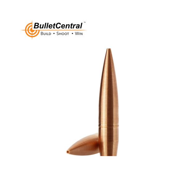 Cutting Edge Bullets .375 352gr Single Feed MTAC (Match/Tactical) projectile, a precision-engineered copper bullet with a sleek design, showcased against a white background, from Bullet Central.