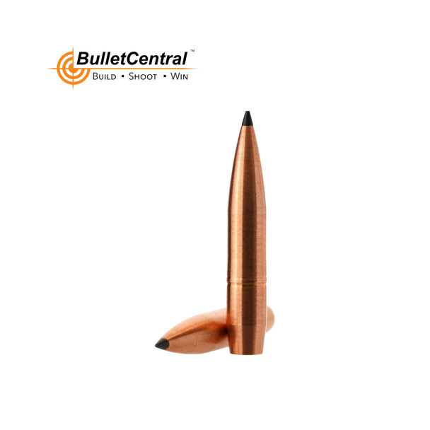 A .338 caliber, 275-grain Cutting Edge Bullets single-feed bullet with a lazer-tipped hollow point design, isolated on a white background.