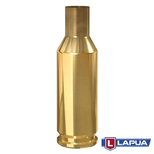 The image shows a piece of Lapua brass for 6mm BR Norma cartridges, with a product code of 4PH6046. This high-quality brass casing is particularly notable for its uniform wall thickness and consistent dimensions, making it a preferred choice among precision shooters and reloaders. The branding prominently features the Lapua logo, indicating the manufacturer's reputation for precision and reliability. Each box contains 100 casings, catering to the needs of competitive shooters who require dependable performance for consistent loading and firing.