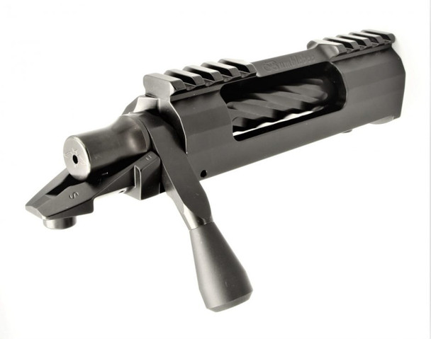 BAT Machine, BumbleBee, Aluminum, Anodized, Short action, Multi Flat 1.35 in, Right Bolt, Spiral Fluting, 308, Tactical knob, Magazine Load, Right Eject STD, Picatinny Integral 20 MOA, Integral Lug, 75 Degree Bolt Throw