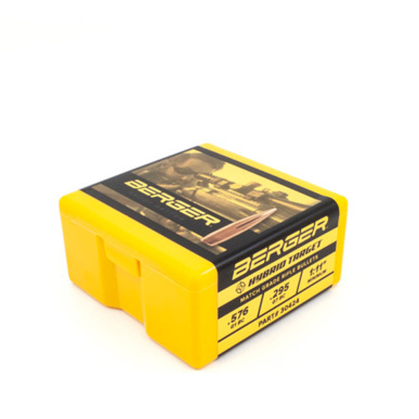 Berger .30 Cal 185gr Hybrid Target 30424 — angled product box (box) Berger .30 Cal 185gr Hybrid Target 30424 — angled product box (box)