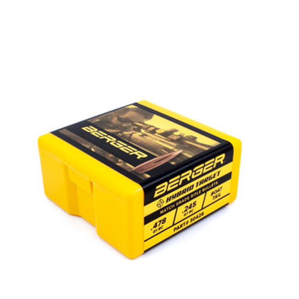 Berger .30 Cal 155gr Hybrid Target 30426 — product box angled view (box) Berger .30 Cal 155gr Hybrid Target 30426 — product box angled view (box)