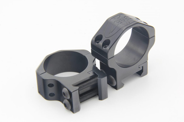 BAT scope rings for Picatinny rails - 30mm, polished, black, tall