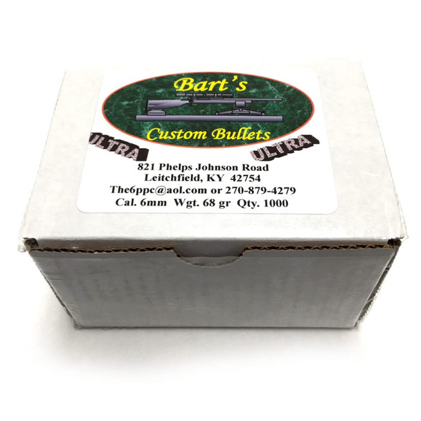 Bart's Custom Bullets - 6mm 68gr Ultra (Qty 1000)