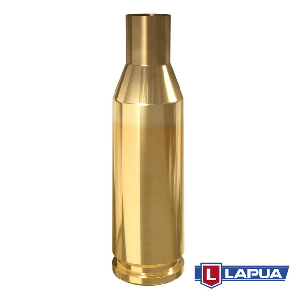 The image displays a piece of Lapua brass for the 220 Russian caliber, identified by the product code 4PH5013, typically sold in a box of 100. The brass is noted for its high-quality finish and robust construction, characteristic of Lapua products, which are highly regarded in the shooting sports and precision reloading community. The 220 Russian cartridge is particularly popular among target shooters and is often used in benchrest and other precision shooting competitions.
