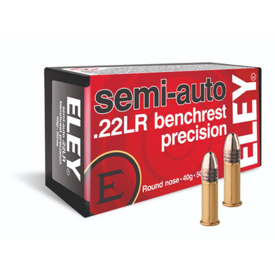 Eley Ammunition - Benchrest Precision 22LR 40GR - 50 Rounds for ...