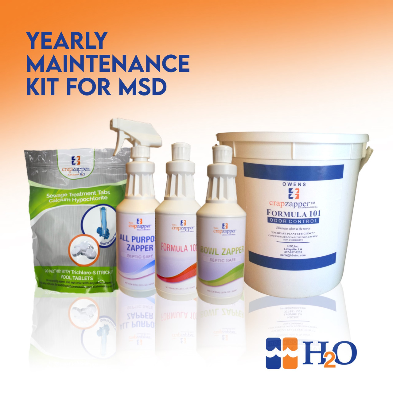 CrapZapper Yearly Maintenance Kit for MSD (Save money and time