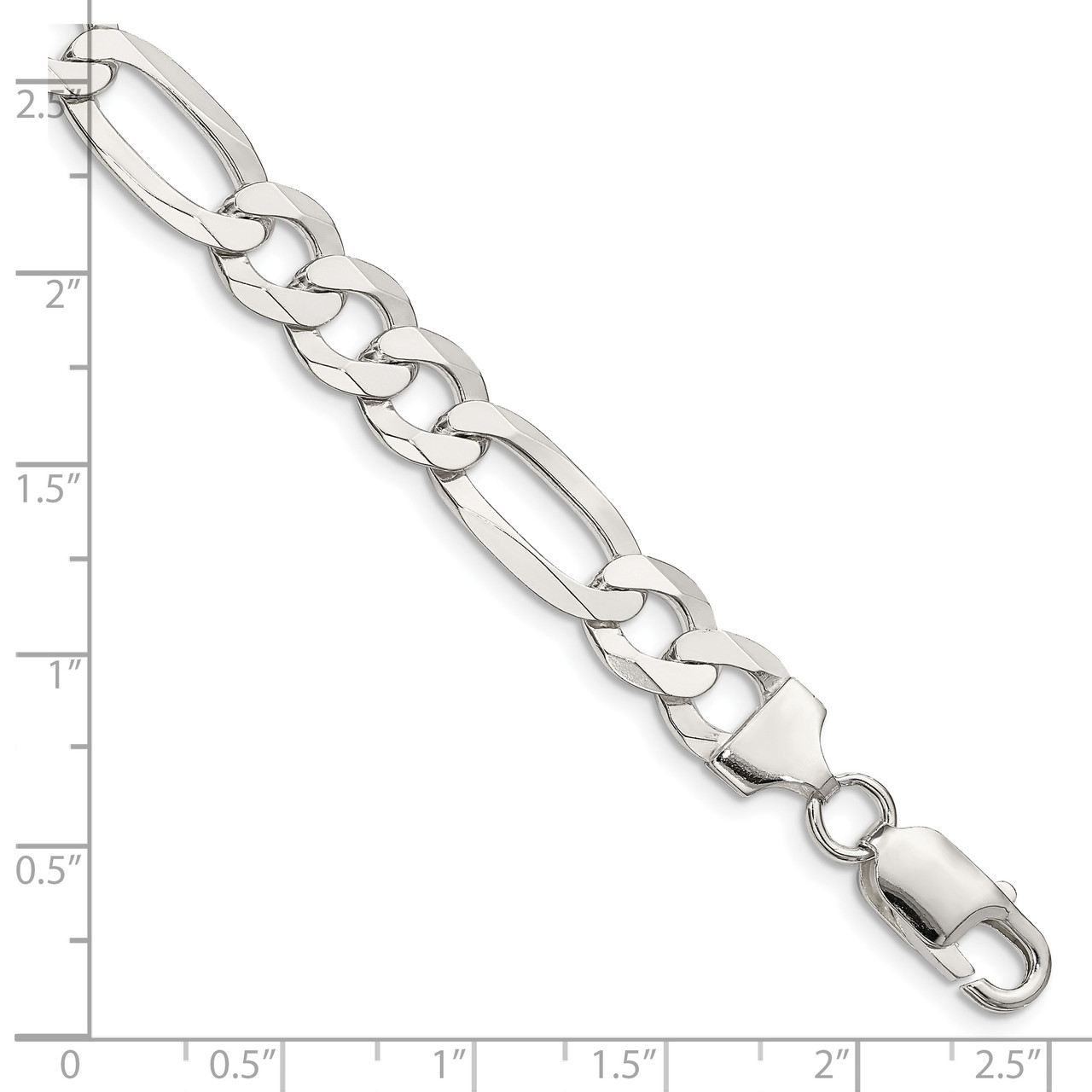 Sterling Silver 8 7.25mm Figaro Bracelet