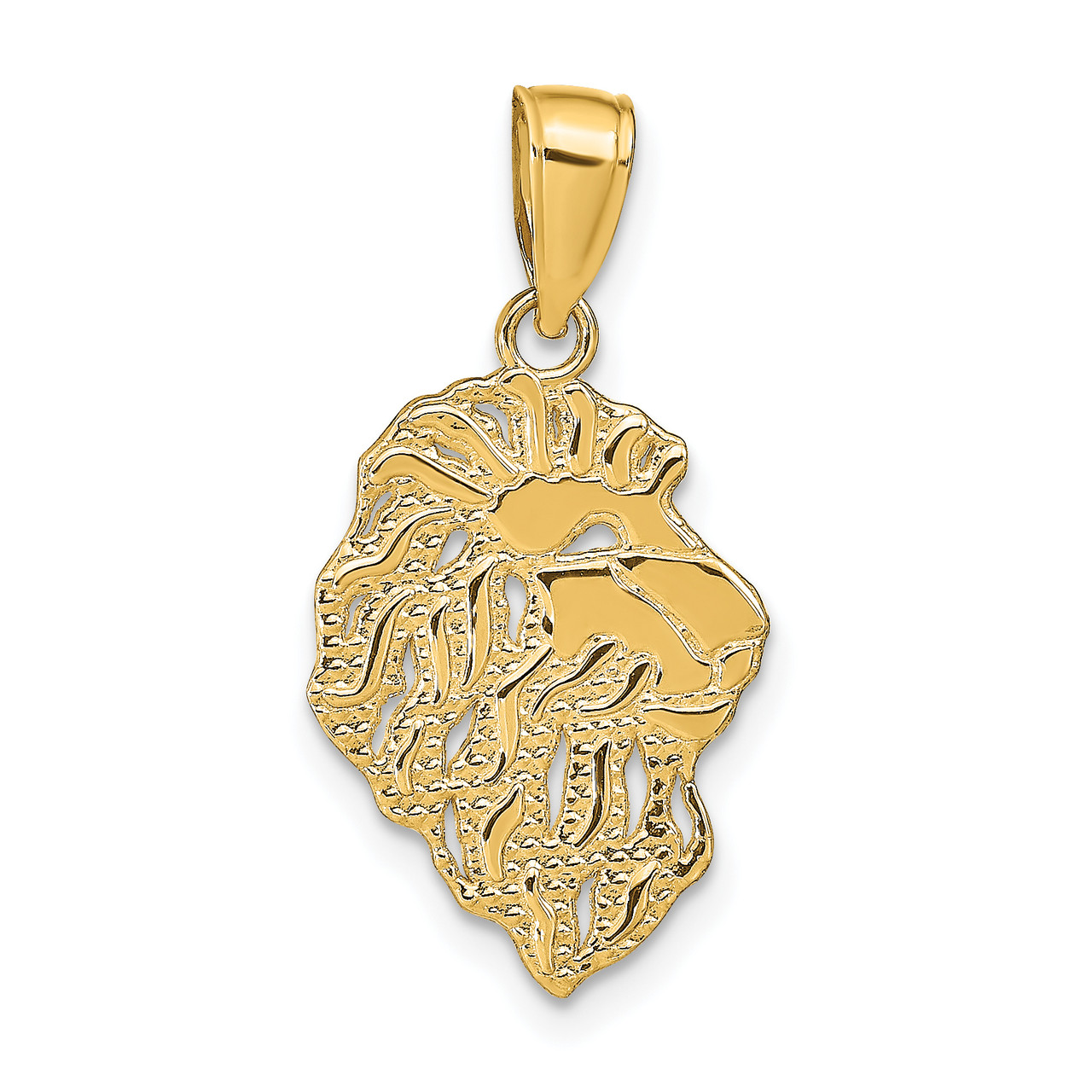 14KT Gold Lion Head Pendant - Reflections Fine Jewelry