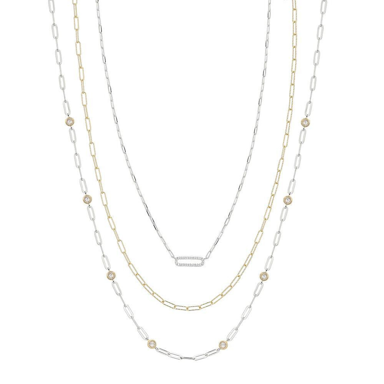 925 Sterling Silver Golden Layered Necklace Chain With Pearl Latest Designs  Jewellery, For Fashion Wear at Rs 999/piece in Jaipur