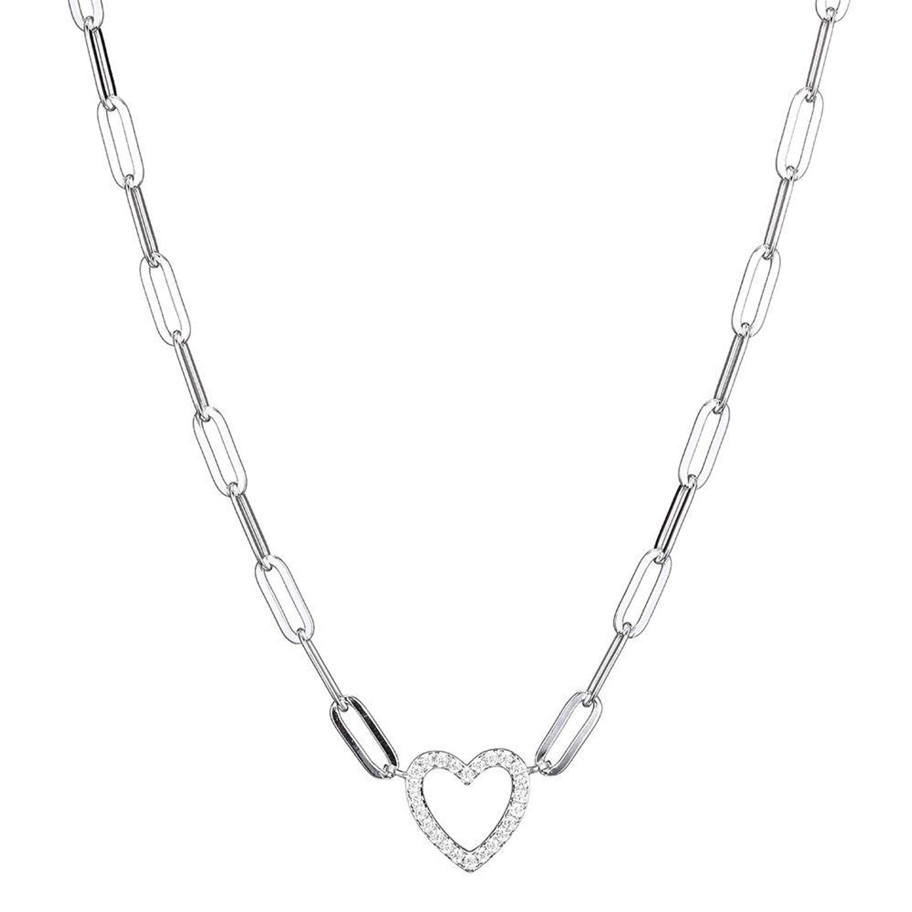 Lexington Chain Necklace in Sterling Silver with Diamonds, 9.8mm | David  Yurman