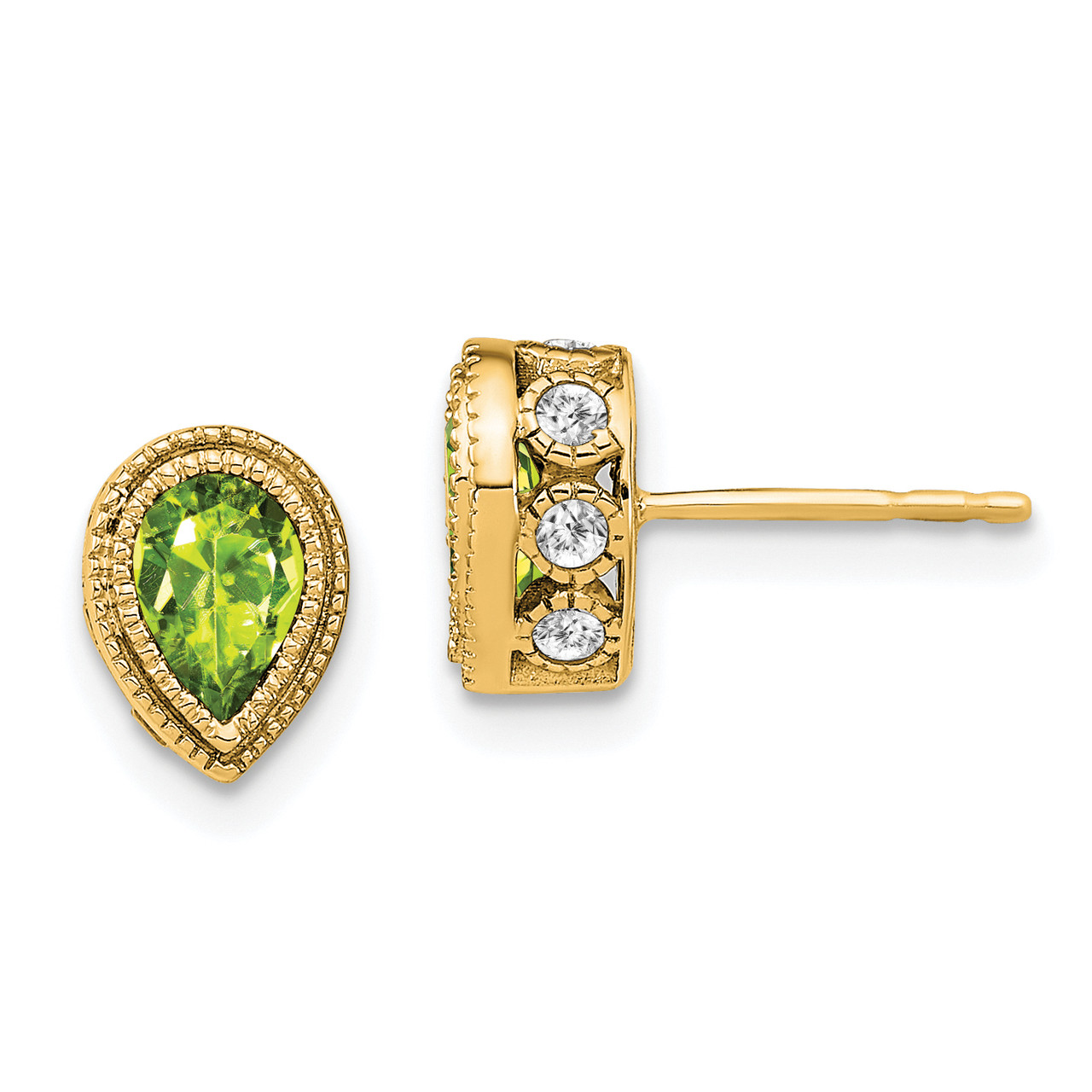 Effy 14K Yellow Gold Peridot and Diamond Earrings – effyjewelry.com