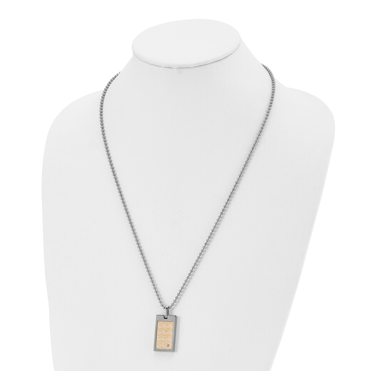 Louis Vuitton Dog Tag White Gold Pendant Necklace 18k