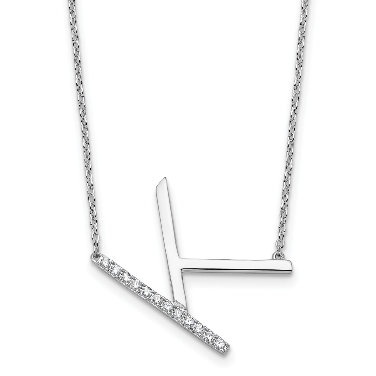 Pavé Initial Pendant Necklace in Sterling Silver with Diamond A | David  Yurman