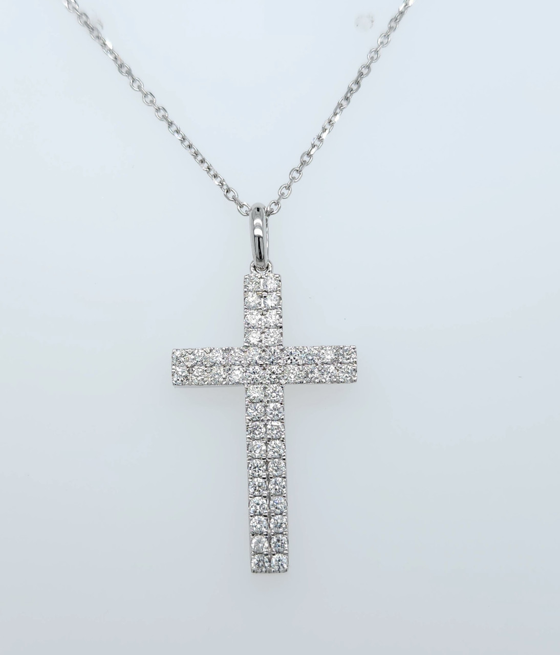 925 Silver Double Cross Pendants Stacking Chain Necklace - The Art of the  Icon