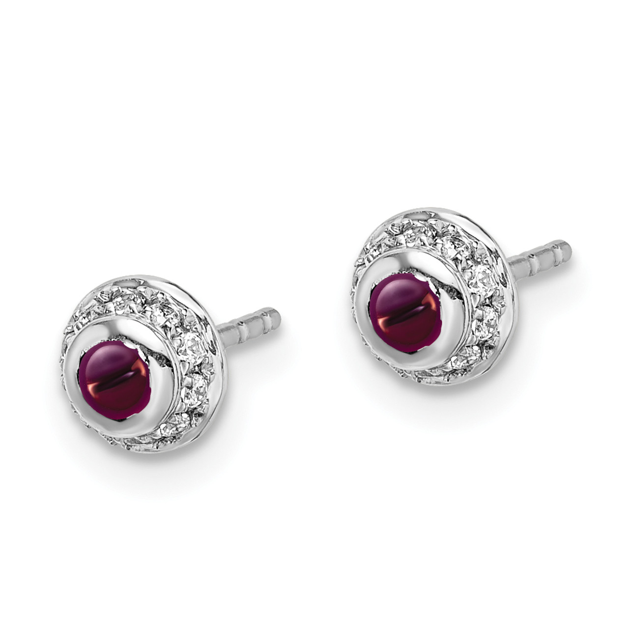 Cabochon Ruby, Sapphire & Diamond Earrings – Joseph Saidian & Sons