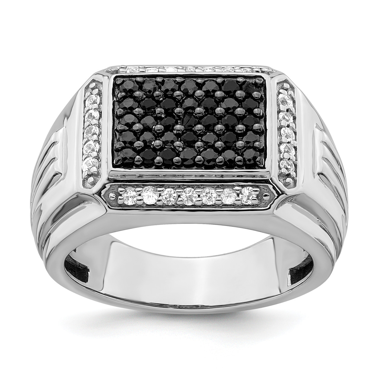 Mens white sales sapphire ring