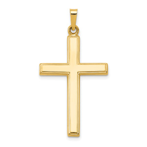 14KT  Hollow Cross Pendant