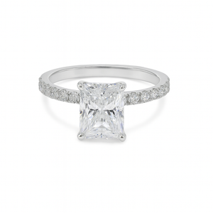 Copy of 14kt White Gold Diamond Engagement Setting for a Radiant Diamond 0.90 CTW Copy of 14kt White Gold Diamond Engagement Setting for a Radiant Diamond 0.90 CTW