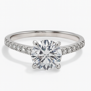 14kt White Gold Diamond 4 prong Engagement Setting 0.40 CTW 14kt White Gold Diamond 4 prong Engagement Setting 0.40 CTW