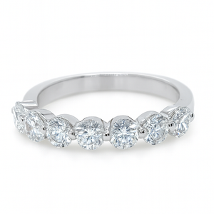 14kt White Gold Single Prong Diamond Wedding Band 1.50 CTW 14kt White Gold Single Prong Diamond Wedding Band 1.50 CTW