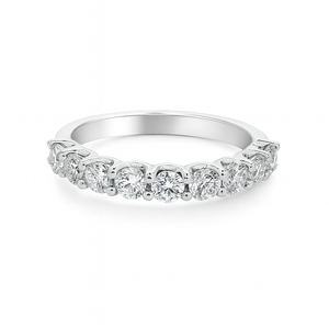 14kt White Gold U Prong 9 Diamond Wedding Band 1.15 CTW 14kt White Gold U Prong 9 Diamond Wedding Band 1.15 CTW