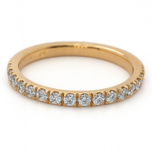 14kt Yellow Gold Shared PronG Diamond Wedding Band  0.50 CTW 