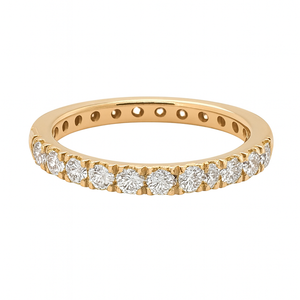 14kt Yellow Gold Shared Prong Diamond Eternity Band  1.00 CTW 