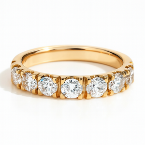 14kt Yellow Gold Shared Prong Diamond Eternity Band  1.65 CTW 