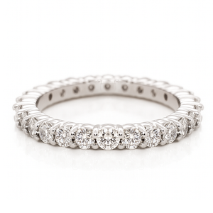 14kt White Gold Shared Prong Diamond Eternity Band  1.40 CTW 