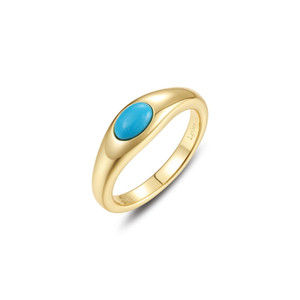 Lafonn Newport Turquoise Ring in sterling silver bonded with platinum