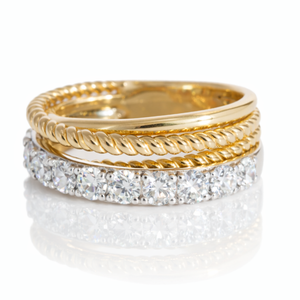 14kt Yellow Gold Crossover Diamond Band  1.20 CTW 