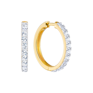 ME0065 - Large Hoop Earrings in 14K Yellow Gold by Monte Luna