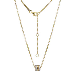 BN0273Y - Rondelle Charm Lab-Created Necklace