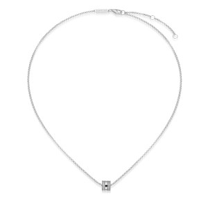 BN0273W - Rondelle Charm Lab-Created Necklace