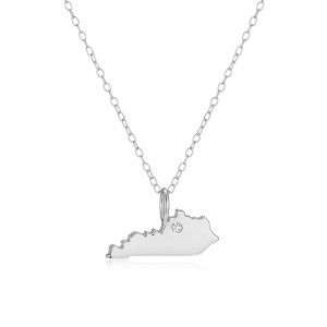 BN0290W - Kentucky State Lab-Created Diamond Pendant Necklace
