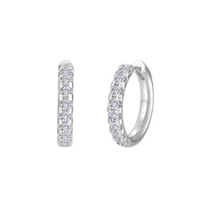 Lafonn Madison Hoop Earrings bonded in Platinum