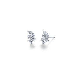 Lafonn Prismatic Earrings bonded in Platinum