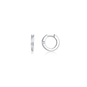 Lafonn Kate Huggie Earrings bonded in Platinum