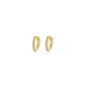 Lafonn 11mm Huggie Hoop Earrings bonded in Platinum
