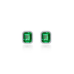 Lafonn May Birthstone Solitaire Stud Earrings bonded in Platinum
