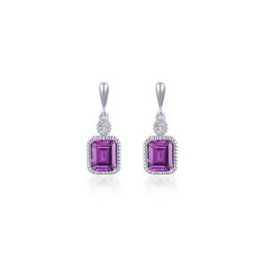 Lafonn June Birthstone Earrings bonded in Platinum