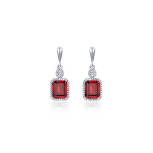 Lafonn January Birthstone Earrings bonded in Platinum